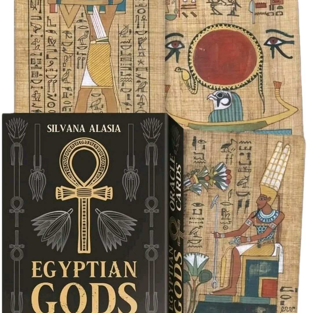 ancient deities and hieroglyphs for wisdom and guidance.