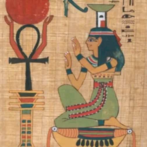 Card Deck featuring ancient deities and hieroglyphs.