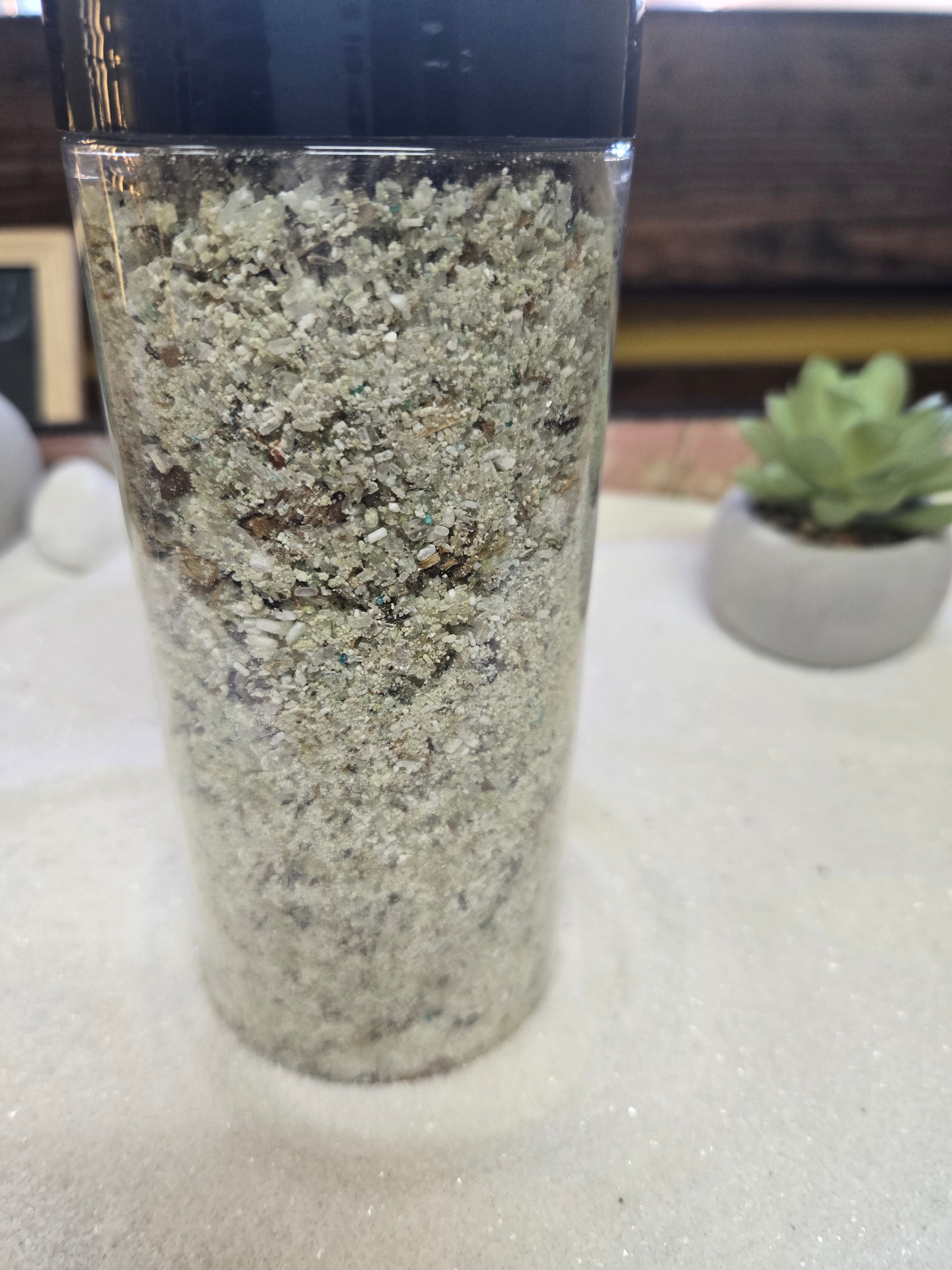 Bottle of Money Blessing Spiritual Salt for attracting prosperity and financial abundance