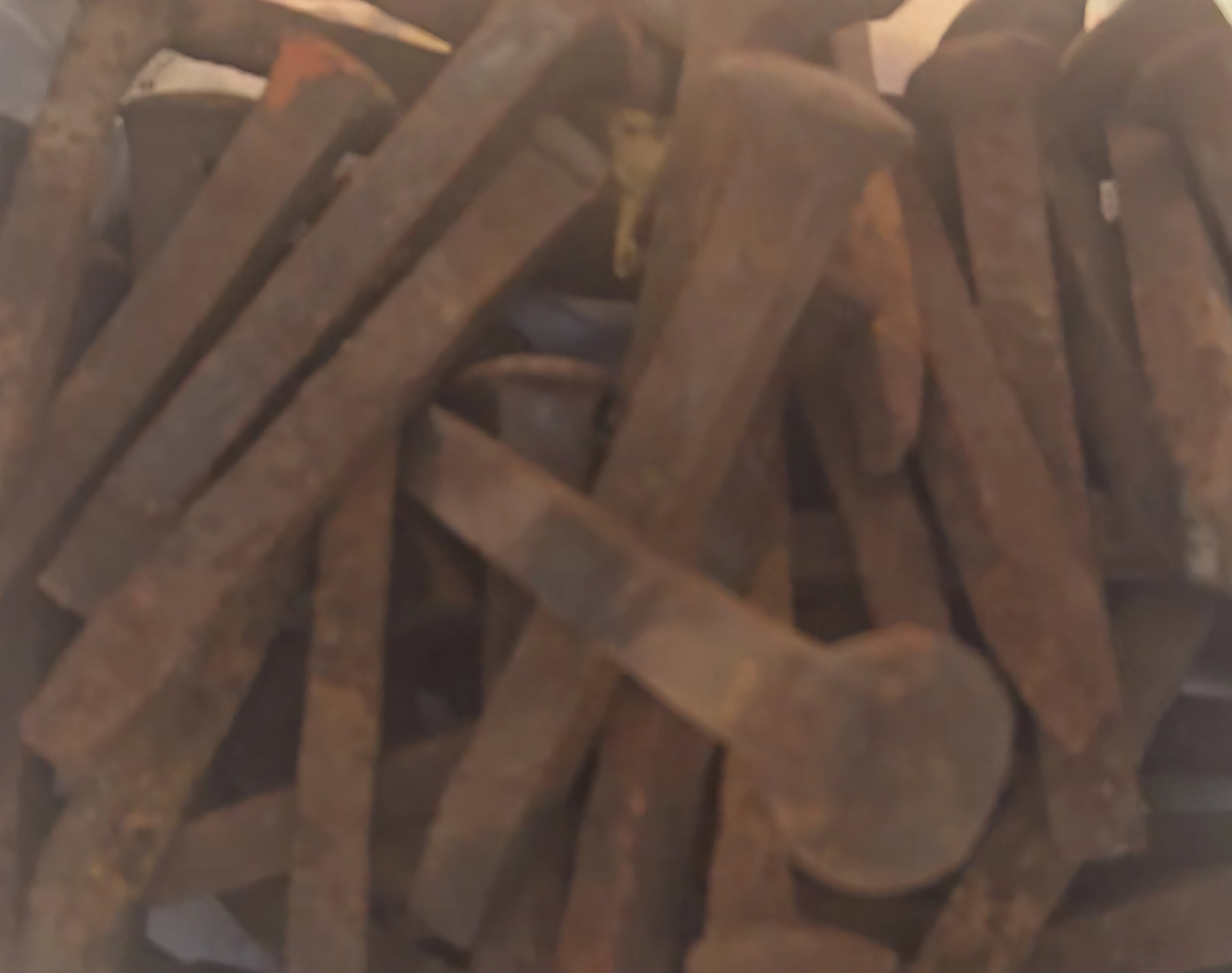 Rustic railroad spikes for protection and empowerment, ideal for hoodoo practices.