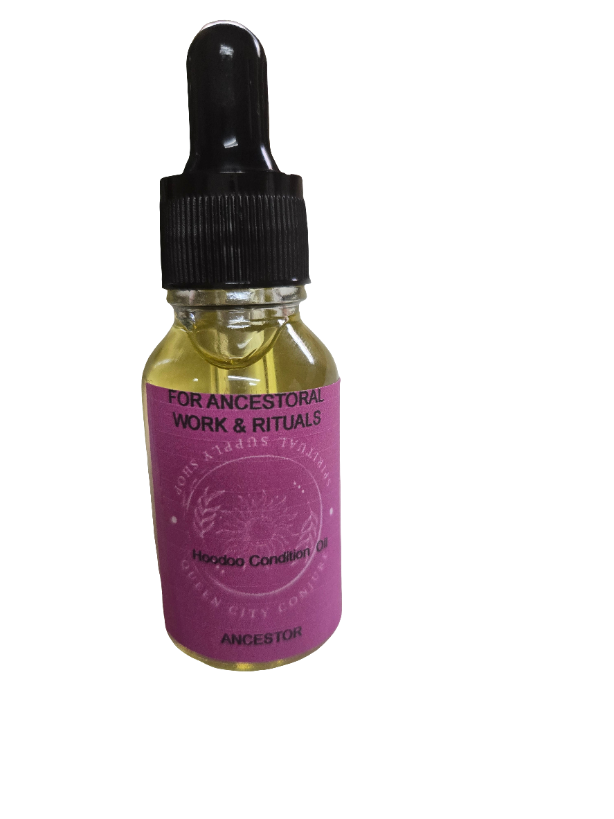 Ancestral Veneration Spiritual Oil bottle for ancestor connection rituals.