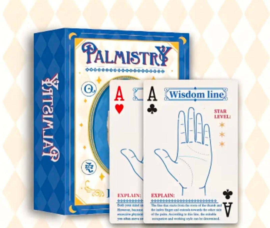 Palmistry card set with a box