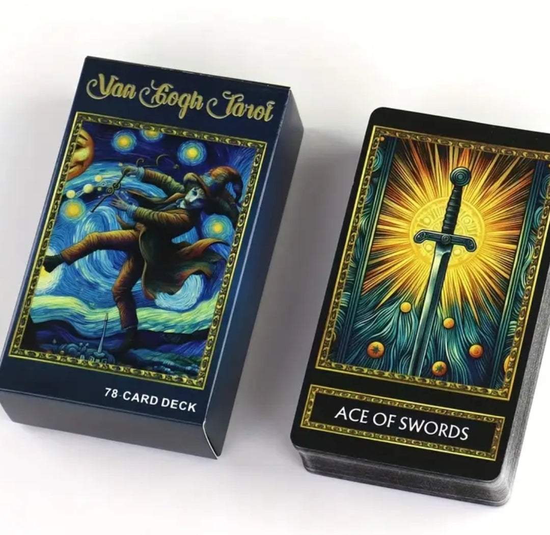 Van Gogh Tarot Cards deck with vivid illustrations for beginners and enthusiasts.