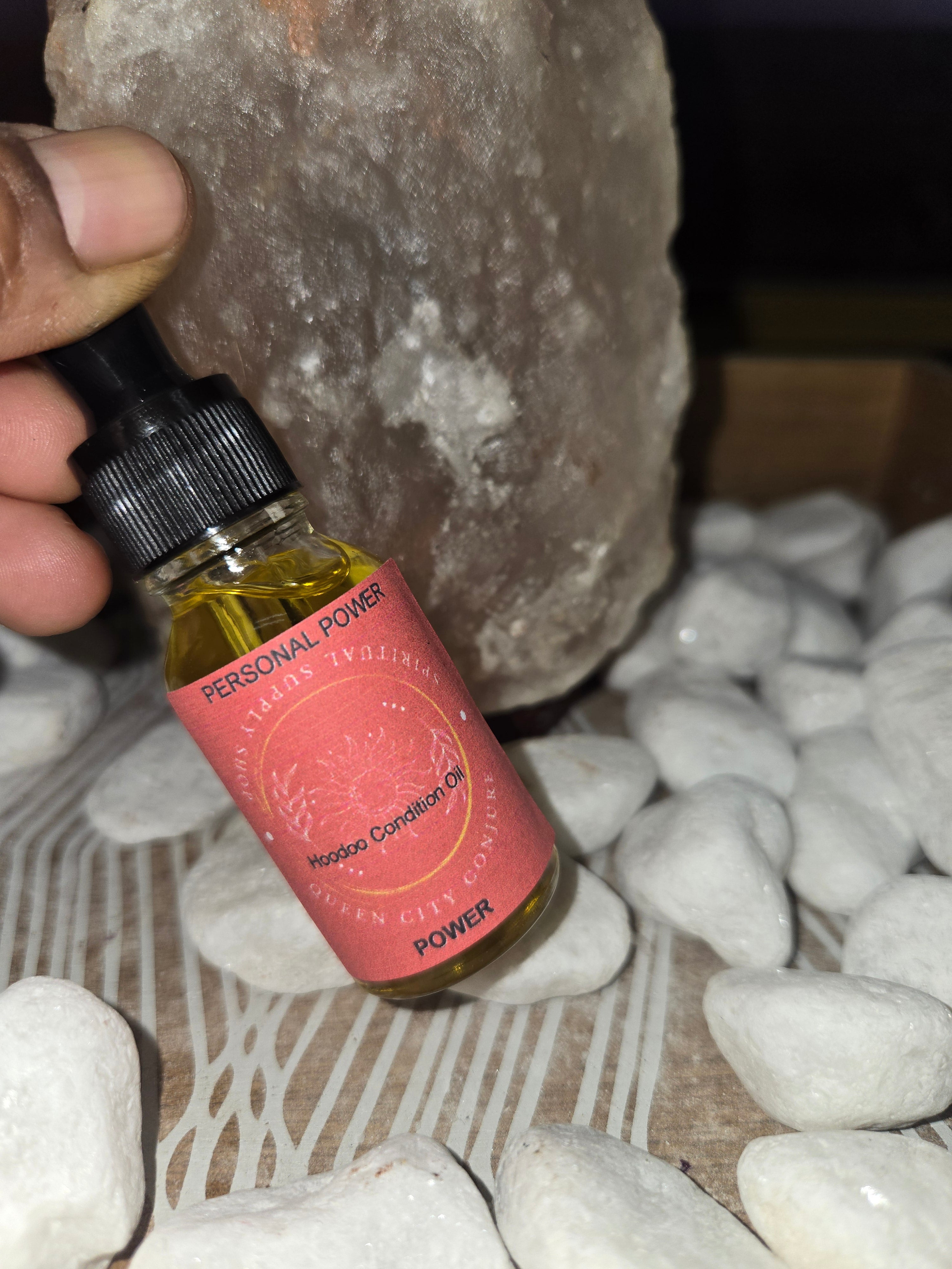 Spiritual power conjure oil for manifestation and inner strength