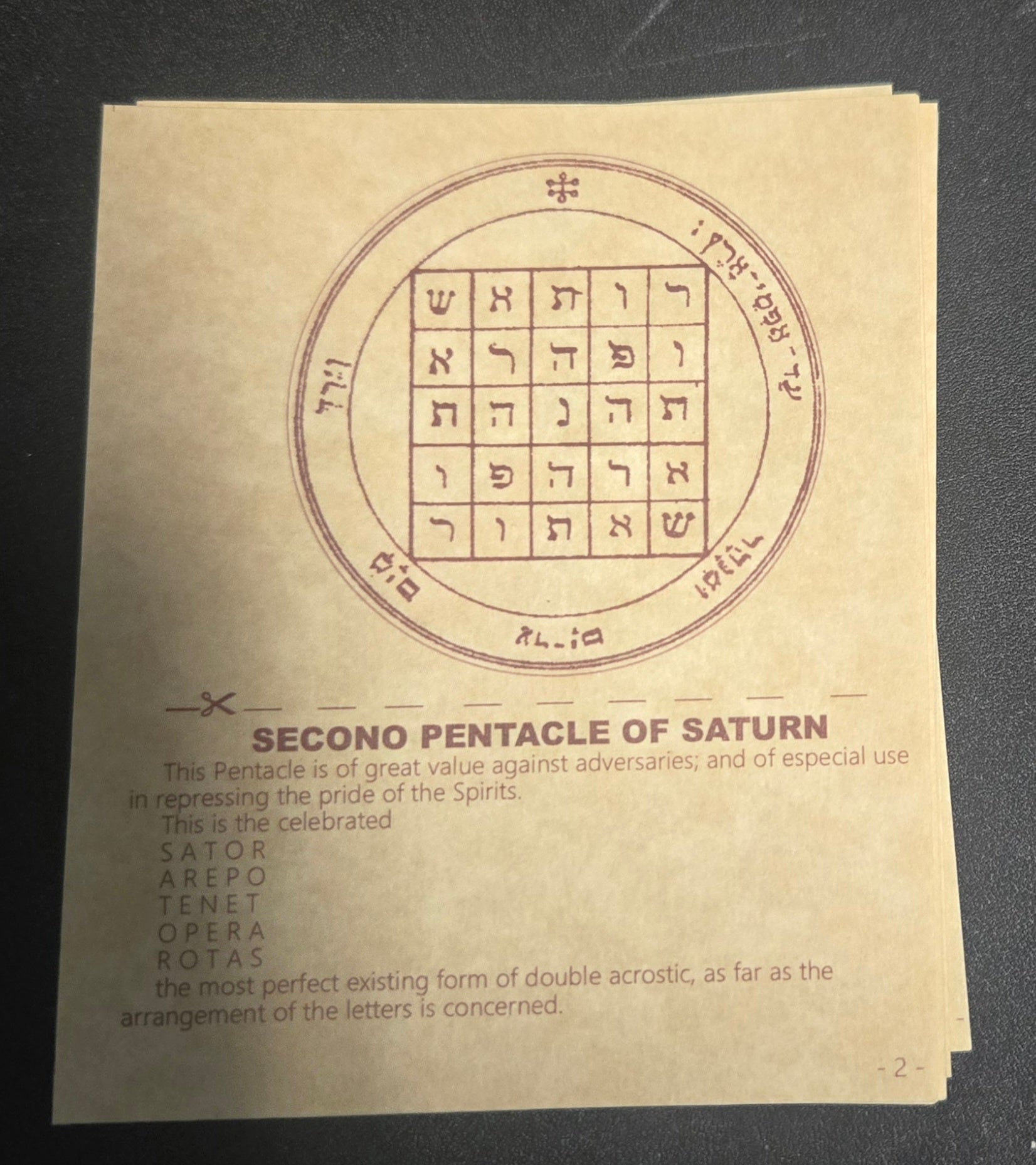46-piece Solomon Seals parchment set with mystical pentacle designs for spiritual manifestation and intention-setting