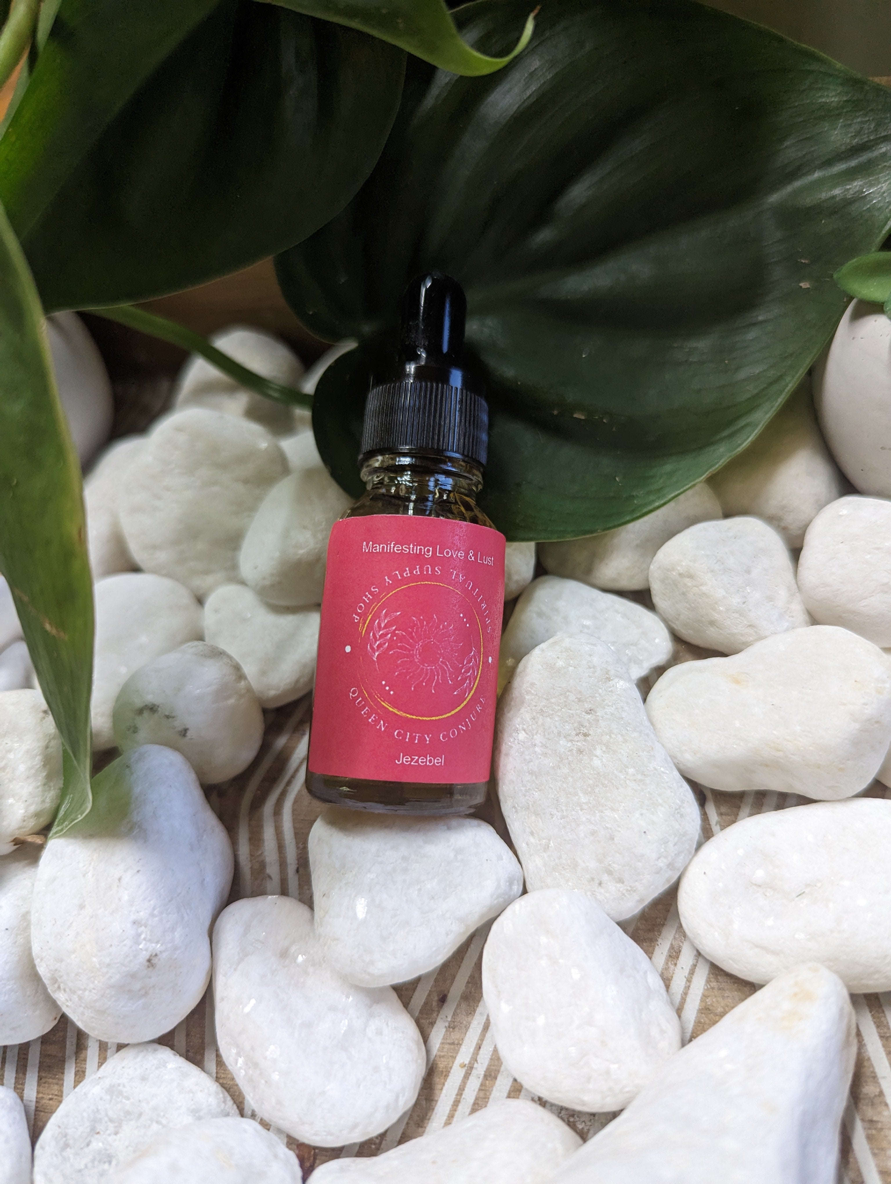 Handcrafted Jezebel spiritual oil bottle attracting love and commitment