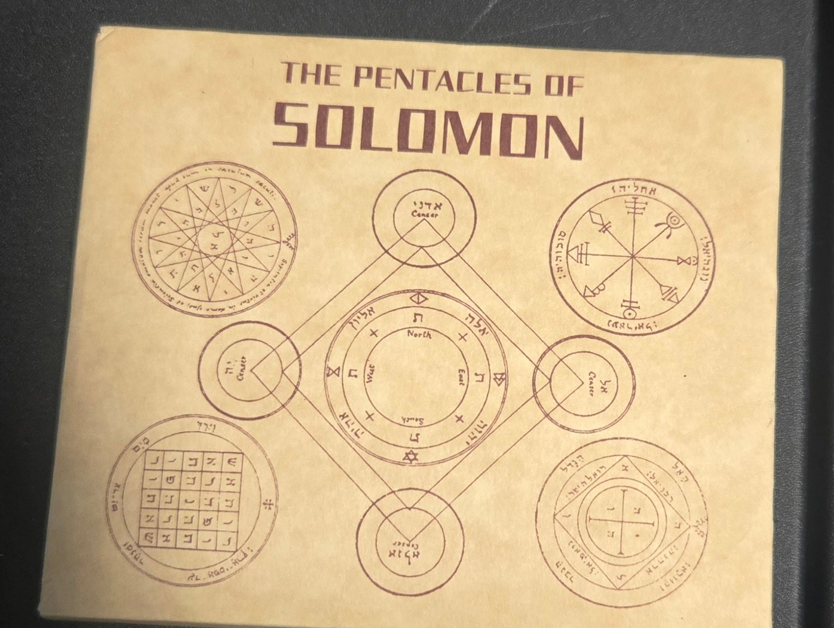 46-piece Solomon Seals parchment set for spiritual manifestation and ancient wisdom