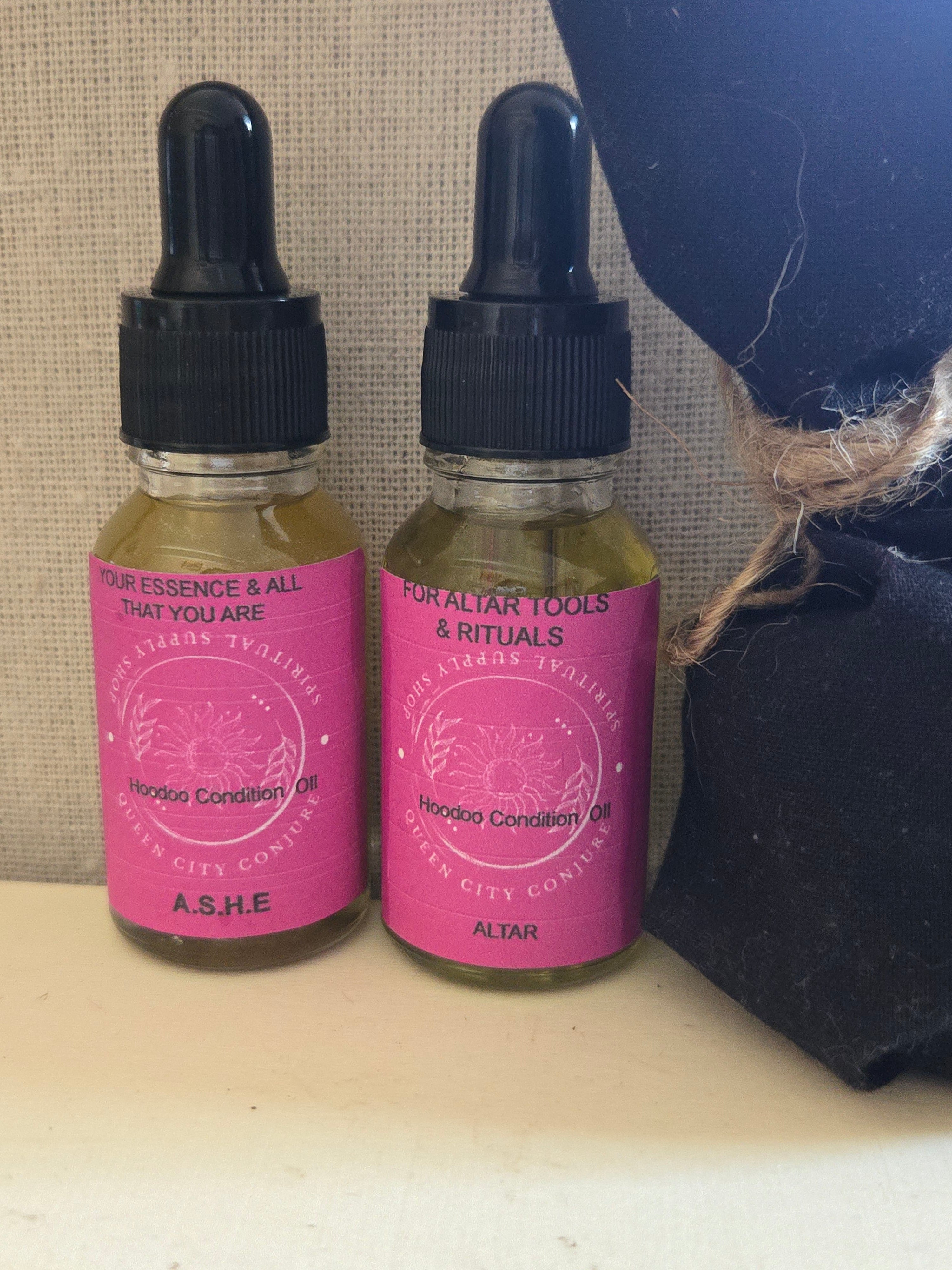 Altar Handcrafted Spiritual Conjure Oil,Ashè Handcrafted Spiritual Conjure Oil ,Elevation Roll on
Protection ,Mojo Bag,Sage stick Queen City Conjure