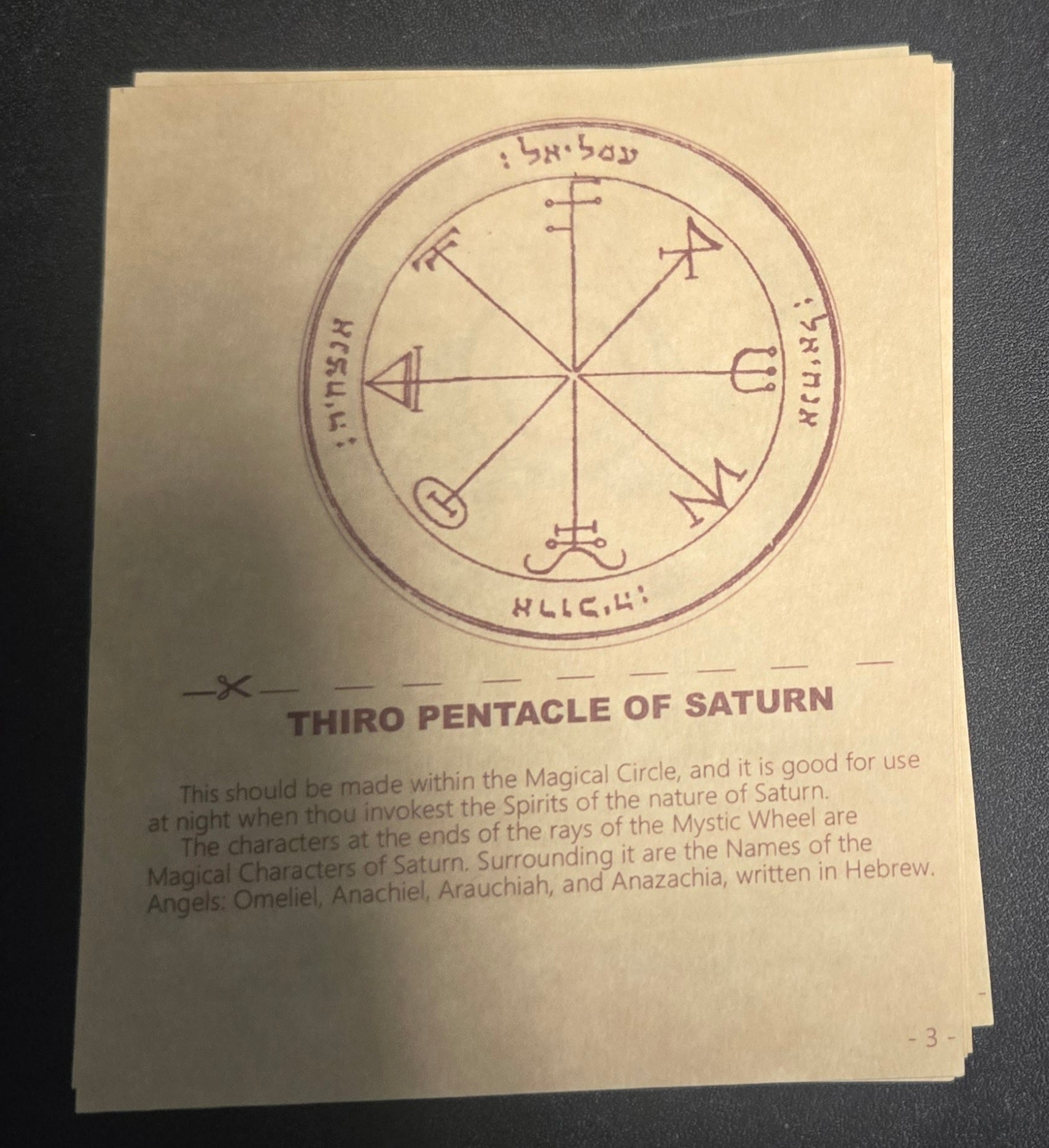 46-piece Solomon Seals parchment set with mystical pentacle designs for divine manifestation and spiritual growth