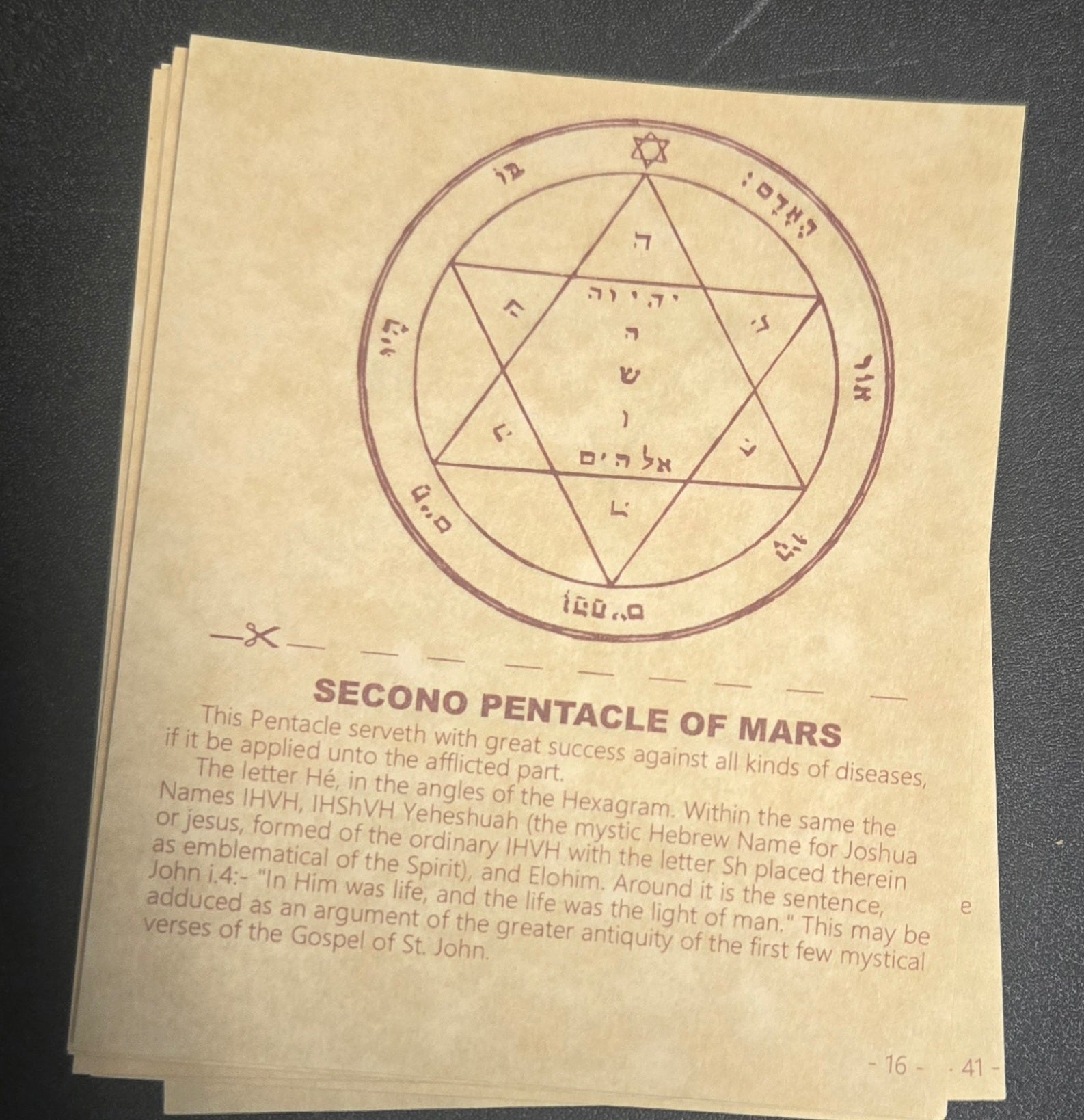 46-piece Solomon Seals parchment set for spiritual manifestation and ancient wisdom