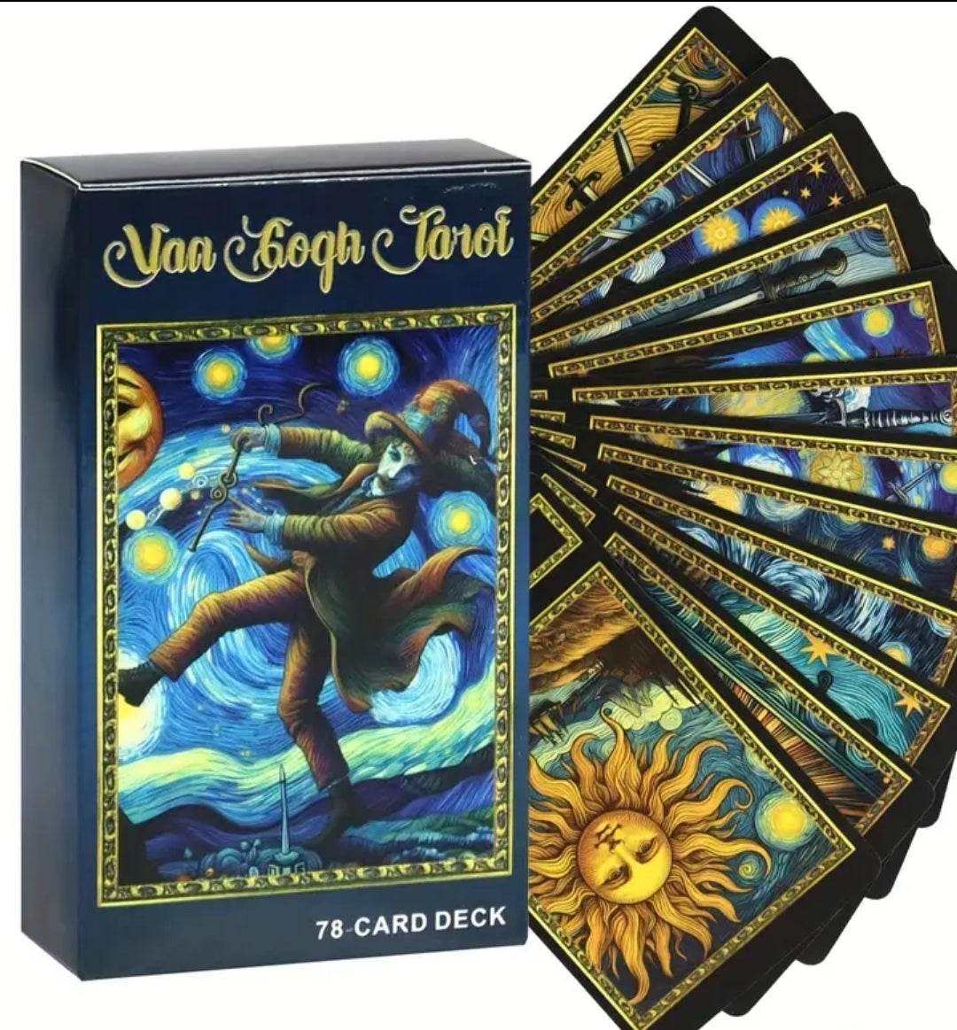 Van Gogh Tarot Cards deck with mystical illustrations, perfect for beginners and enthusiasts.