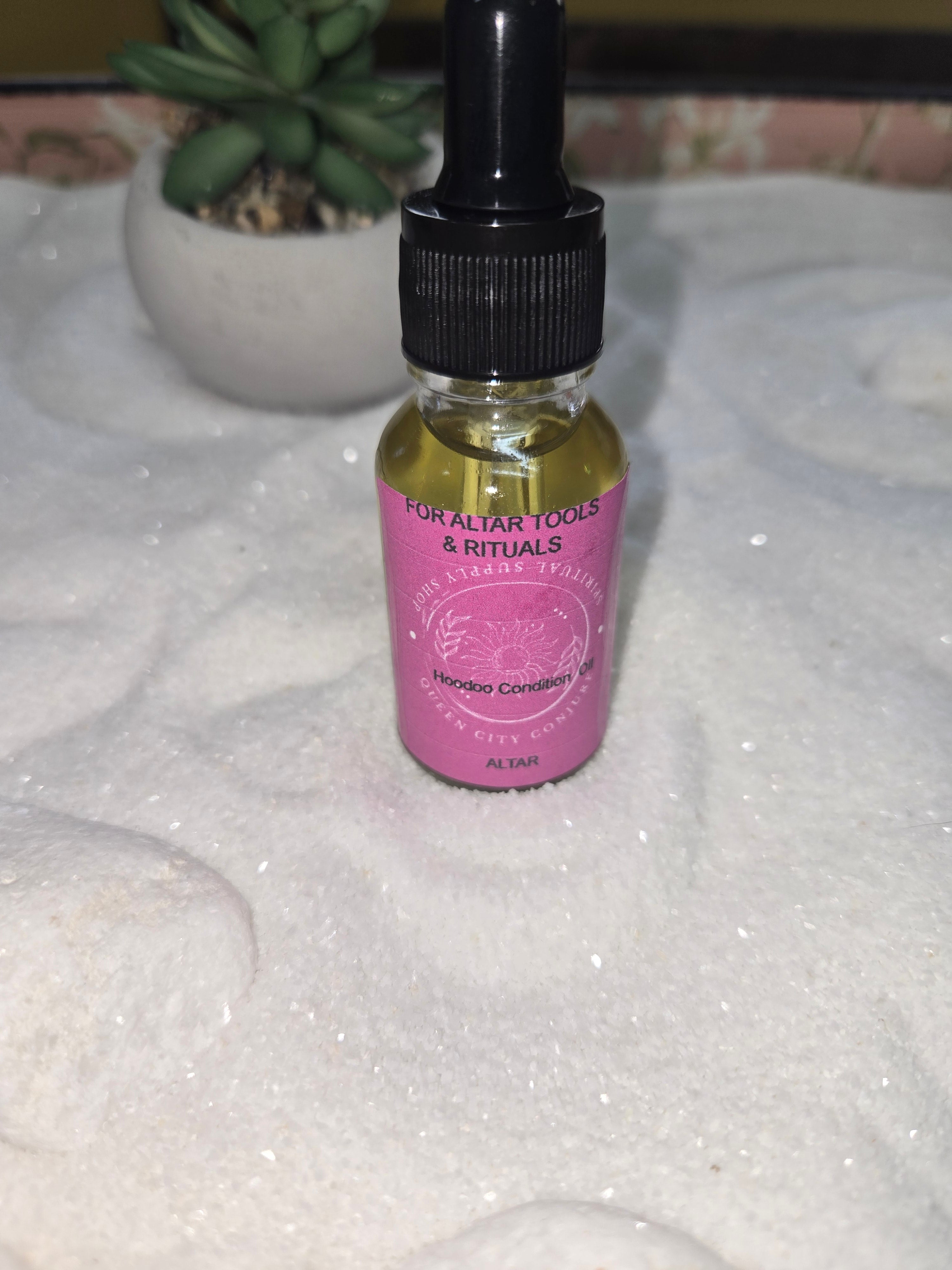 Sacred altar conjure oil bottle for spiritual rituals and ceremonies
Queen City Conjure