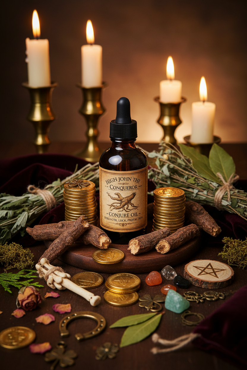High John the Conqueror Oil: Uses Rituals& Benfits by Queen City Conjure