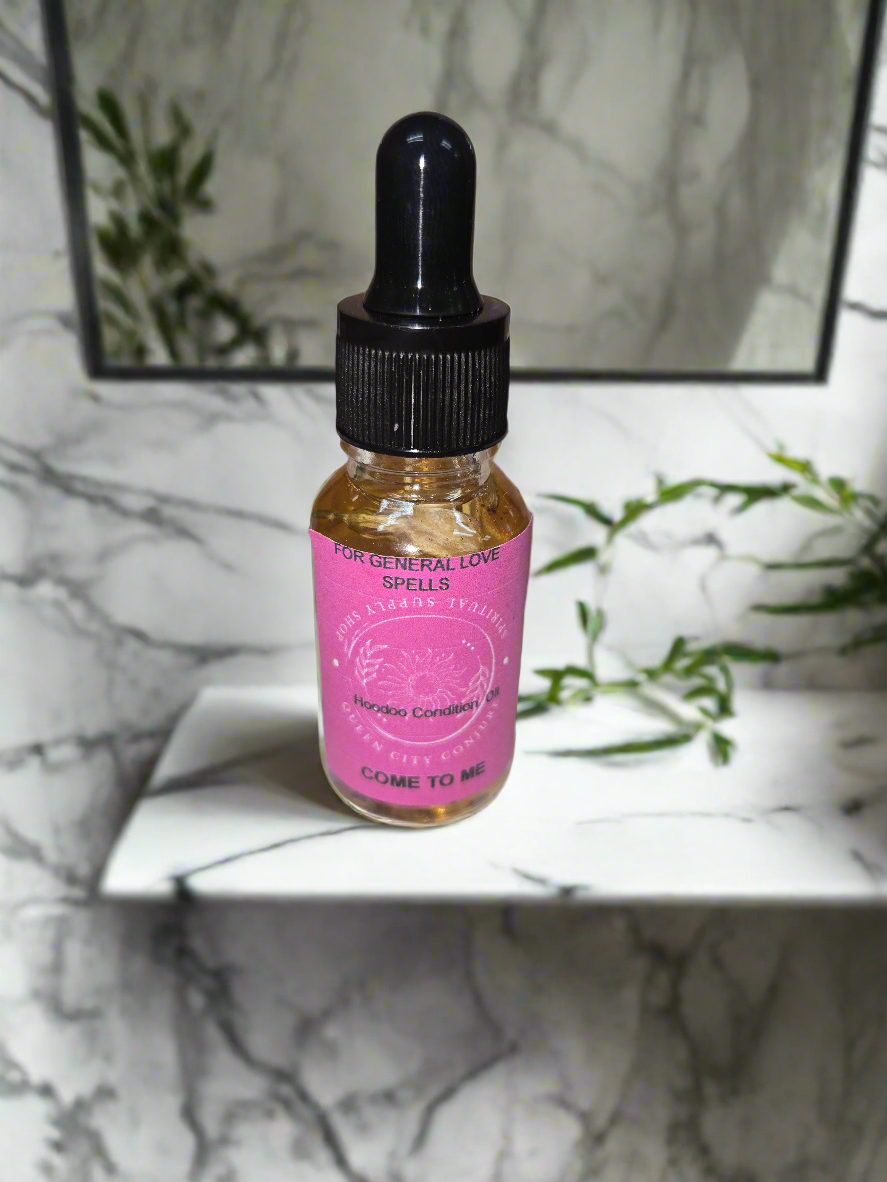 Come to me love attraction oil for romance and relationships.
Queen City Conjure