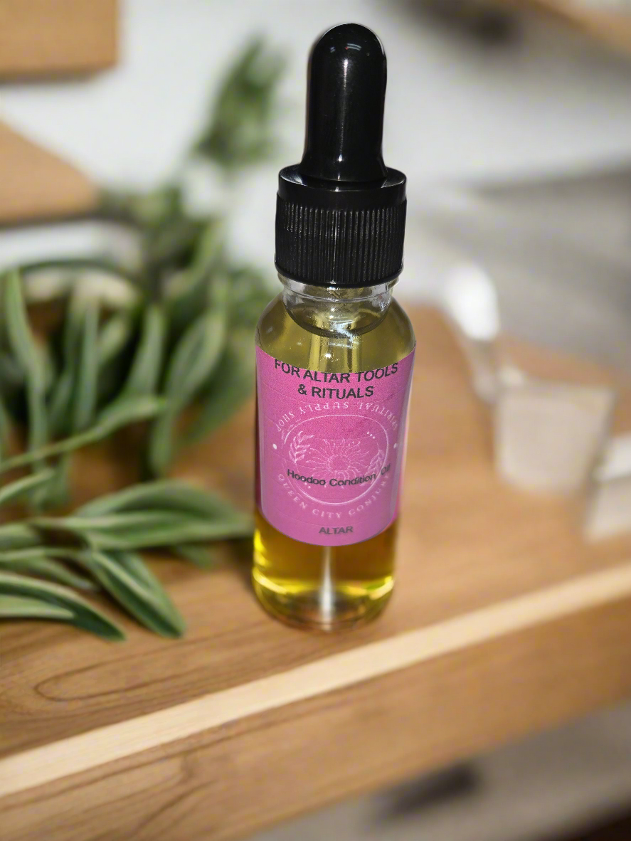 Sacred altar conjure oil bottle for spiritual rituals and ceremonies
Queen City Conjure