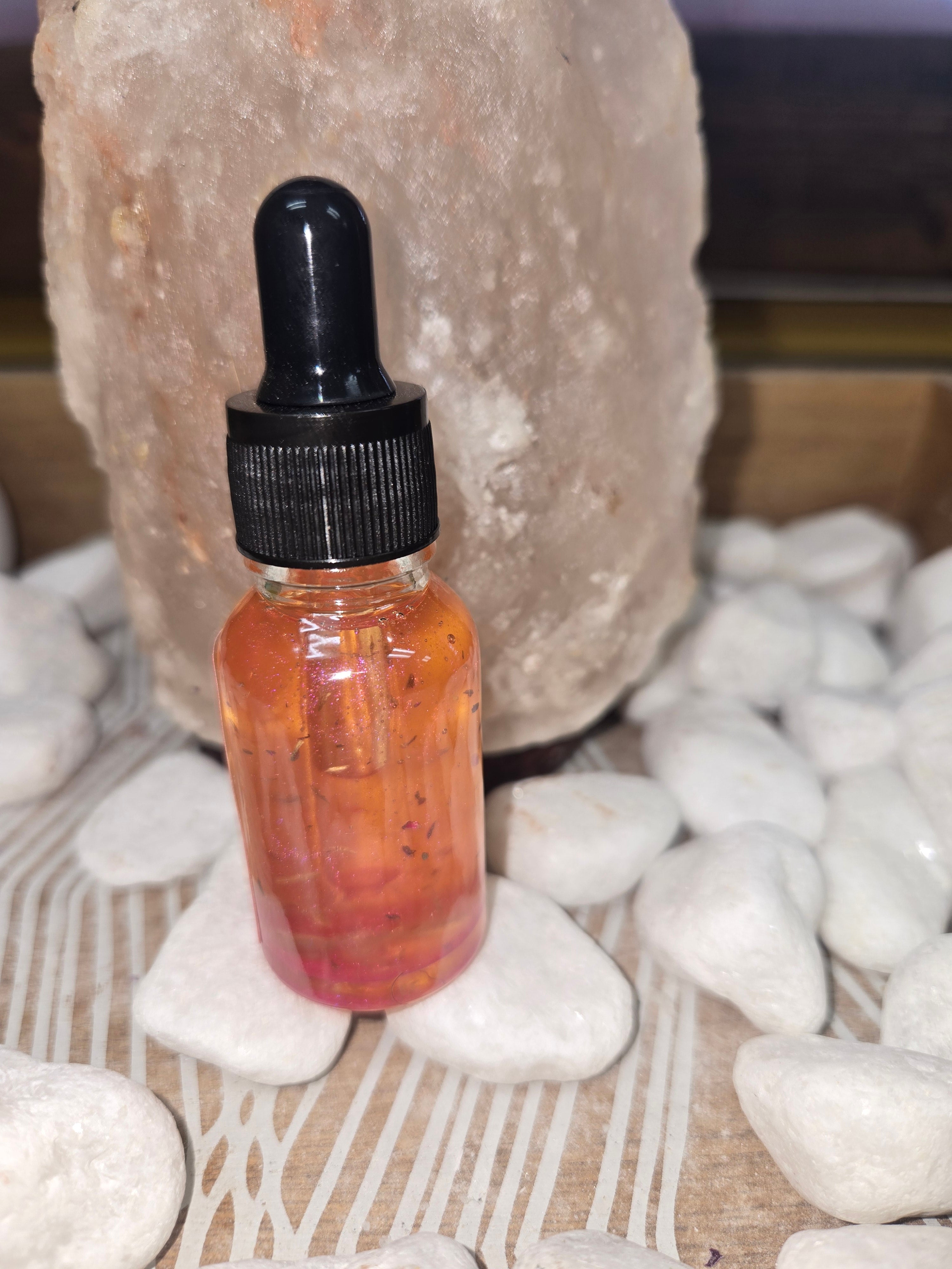 Dragon blood protection oil bottle, spiritual protection, natural herbs and resin.