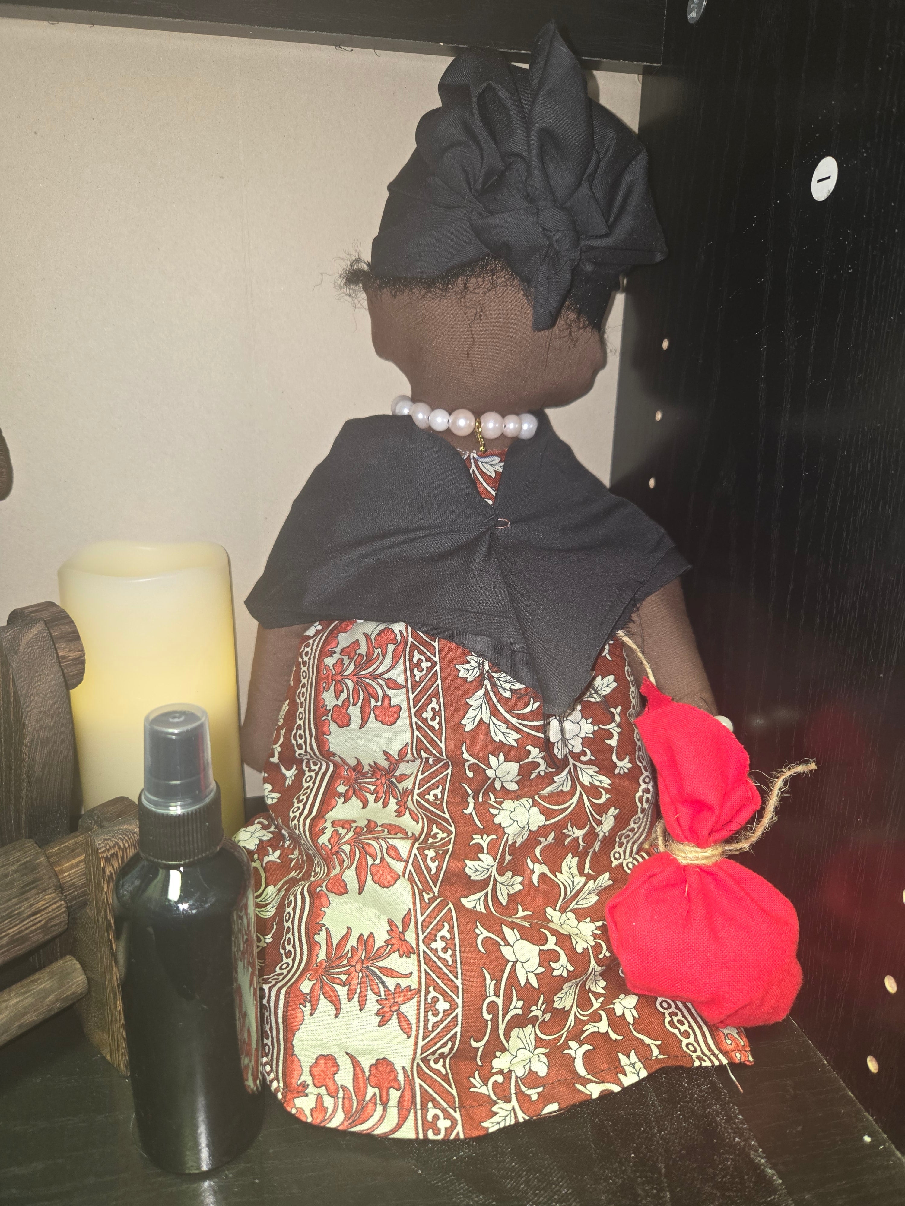 Ancestor Spirit Doll with traditional attire, promoting spiritual connection and heritage.